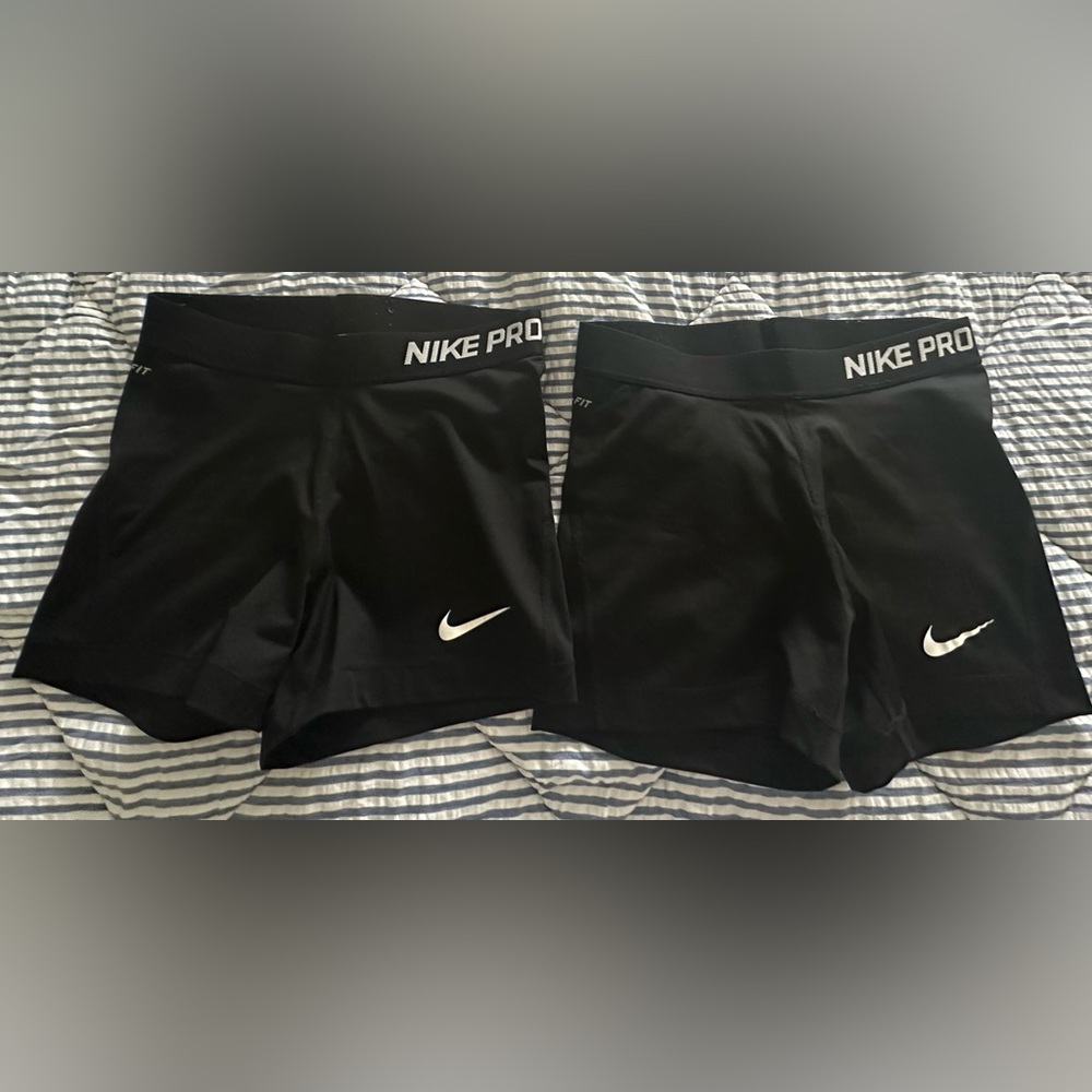 Nike Women's Pro Black Shorts (2 pairs)